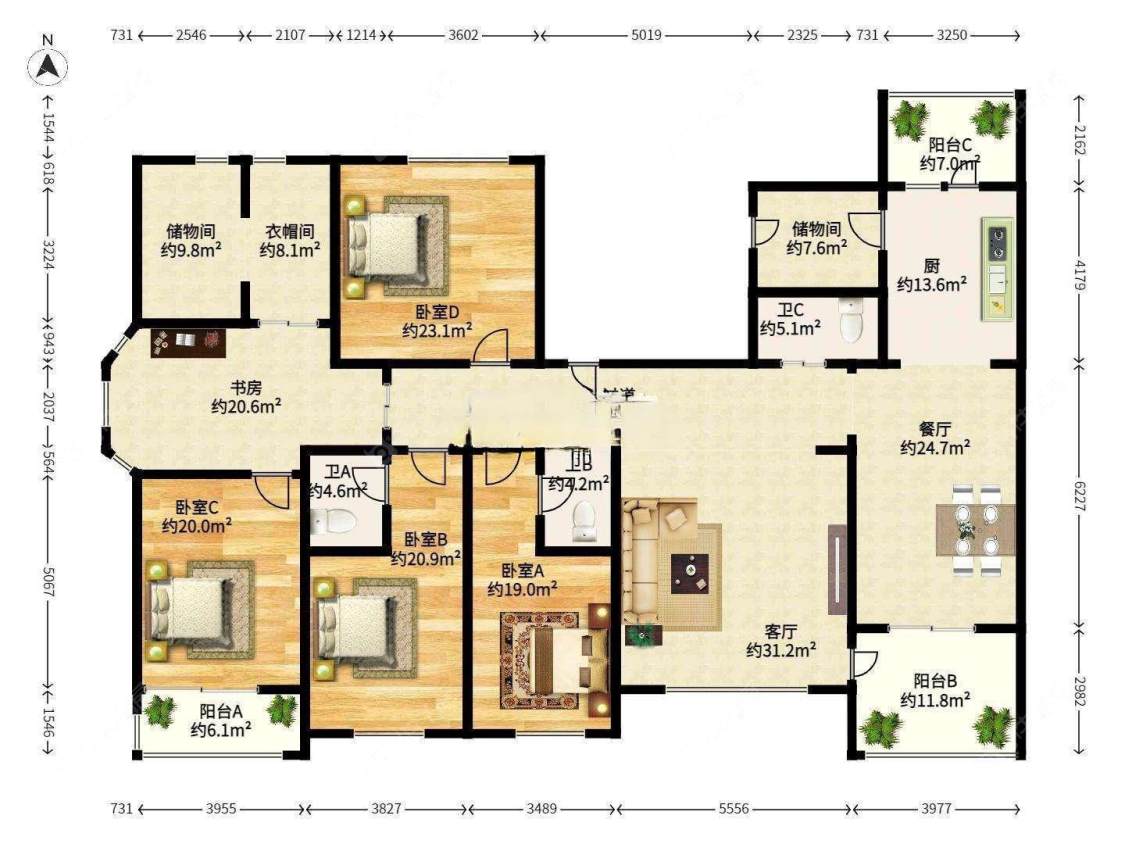 上海铂珏公馆在售二手房源户型图_小牛看房