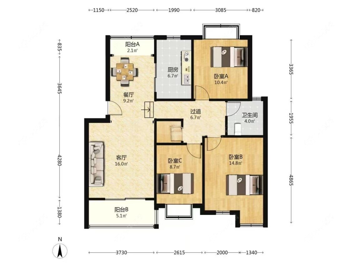 上海嘉骏花苑在售二手房源户型图_小牛看房