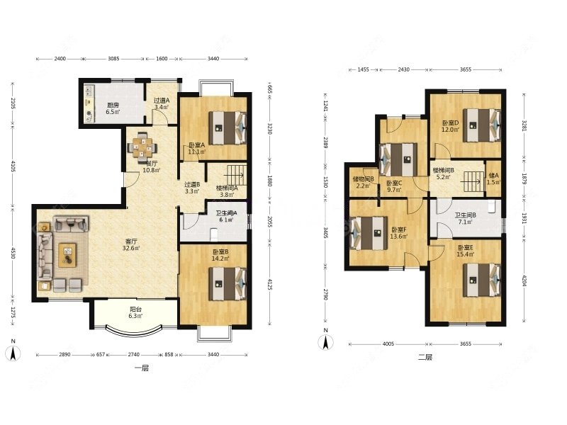 上海东银茗苑在售二手房源户型图_小牛看房