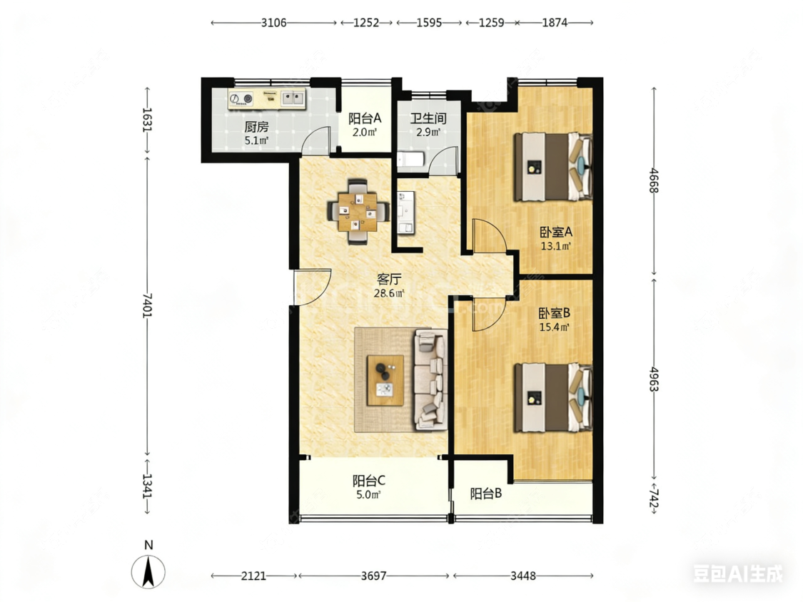 上海铂金华府在售二手房源户型图_小牛看房