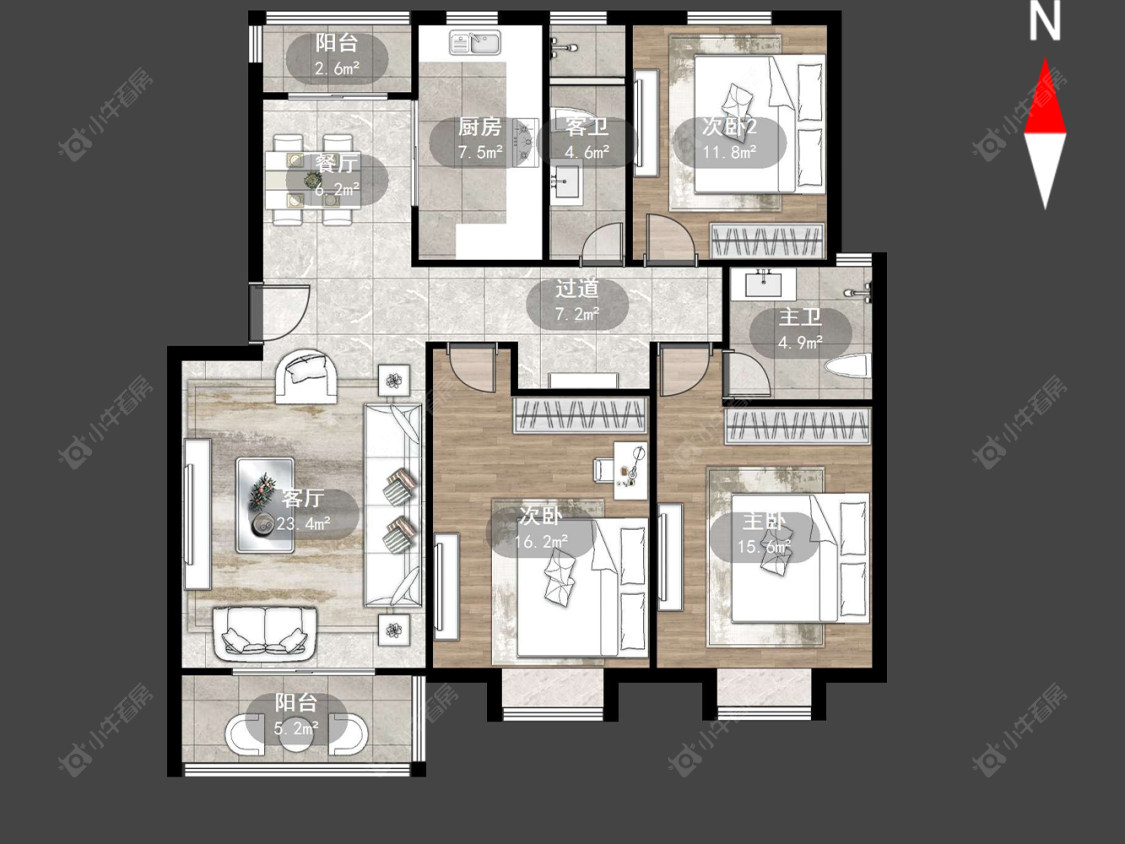 上海金利公寓在售二手房源户型图_小牛看房