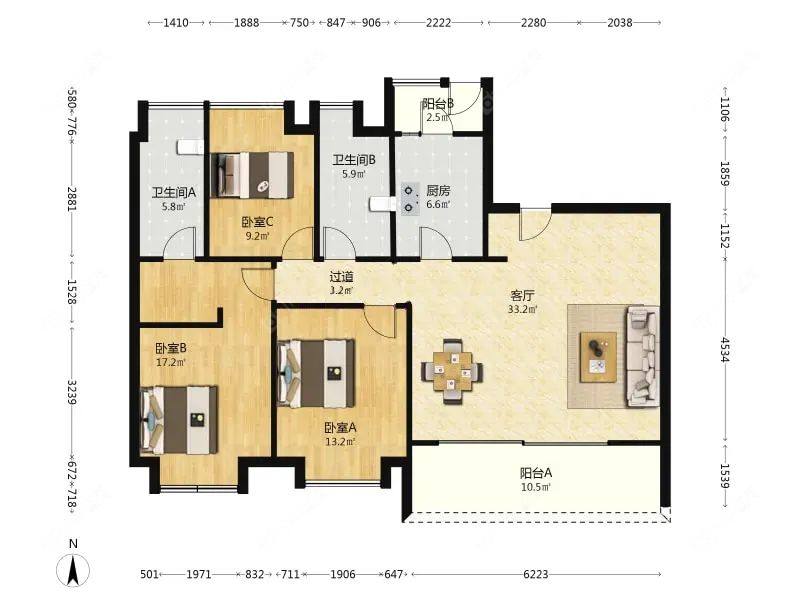 上海翡丽甲第在售二手房源户型图_小牛看房