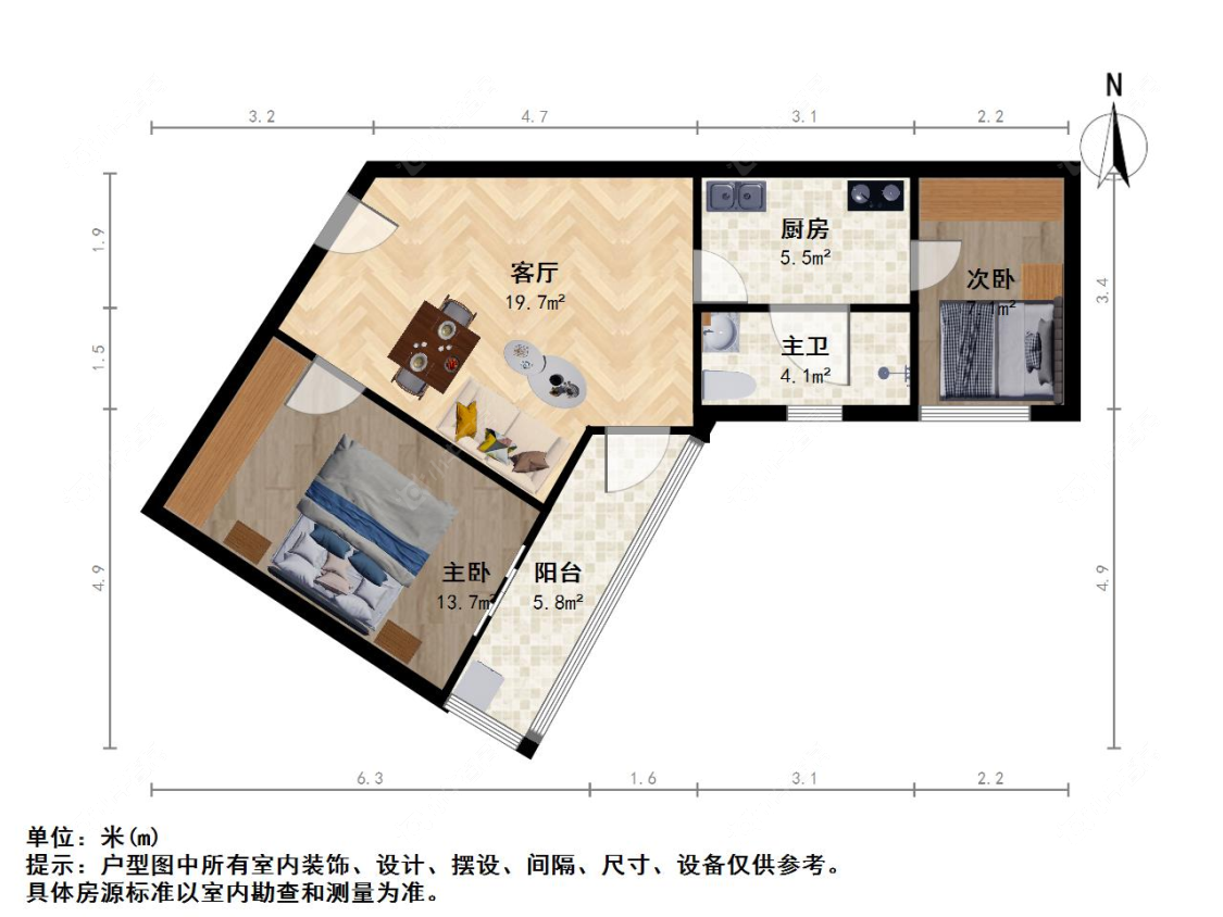 上海逸翠公馆在租房源户型图_小牛看房