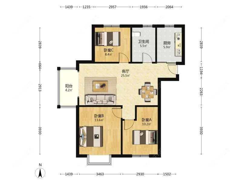 上海古北菊翔苑南区在售二手房源户型图_小牛看房