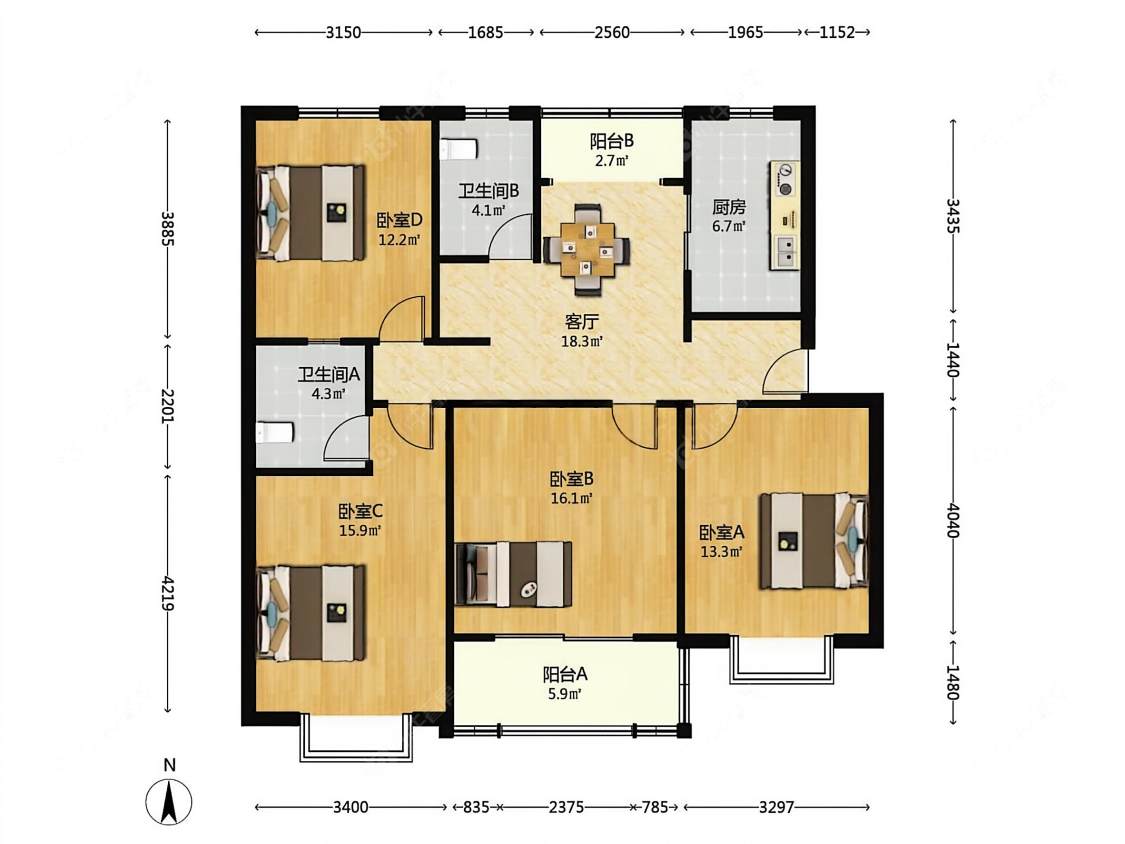 上海鑫港苑在售二手房源户型图_小牛看房