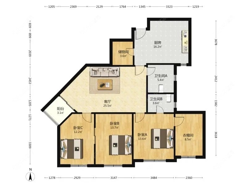 上海皇朝新城在售二手房源户型图_小牛看房