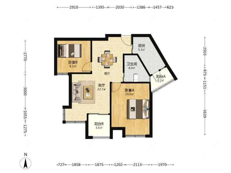 上海馨佳园六街坊在售二手房源户型图_小牛看房