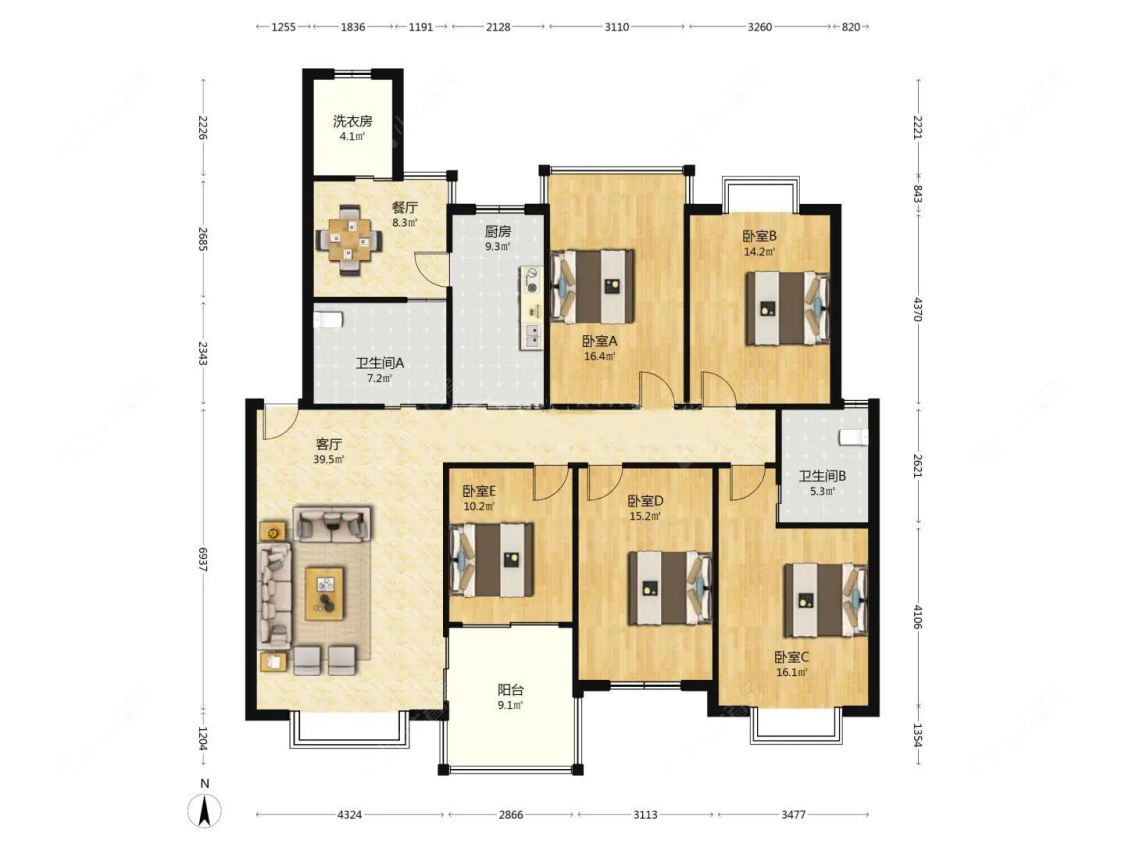 上海美兰湖颐景园在售二手房源户型图_小牛看房