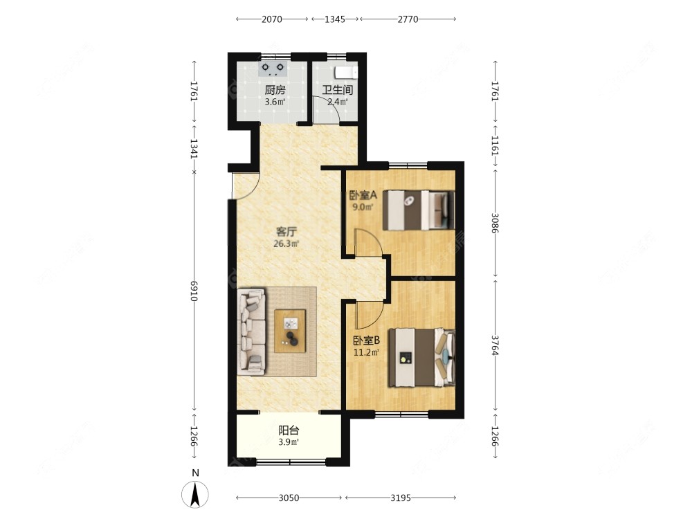 上海万嘉欣苑在售二手房源户型图_小牛看房