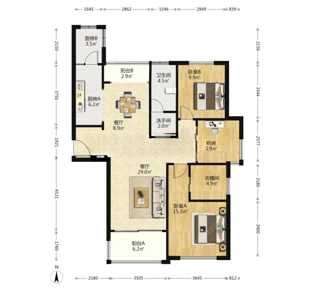 上海地产尚海郦景在售二手房源户型图_小牛看房