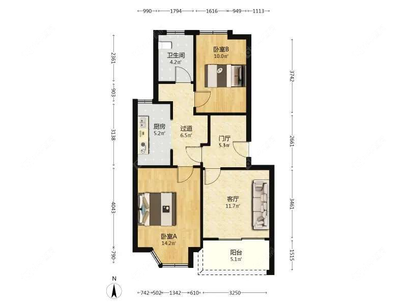 上海菊泉新城爱建顾园西区在售二手房源户型图_小牛看房