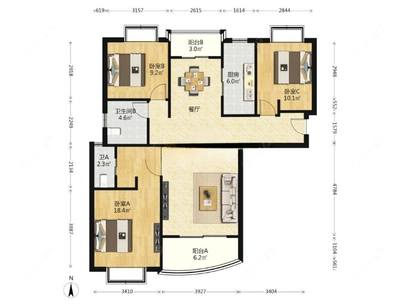 上海象源丽都在售二手房源户型图_小牛看房