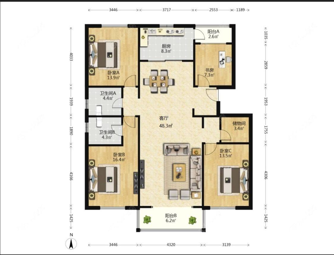上海陆家嘴花园一期在售二手房源户型图_小牛看房