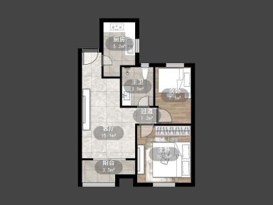 上海练祁佳城嘉盛园三期2室1厅1卫出租房源图片