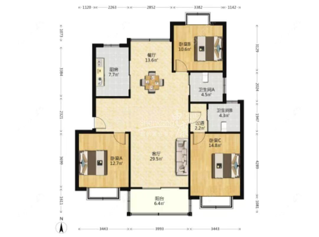 上海文化馨苑在售二手房源户型图_小牛看房