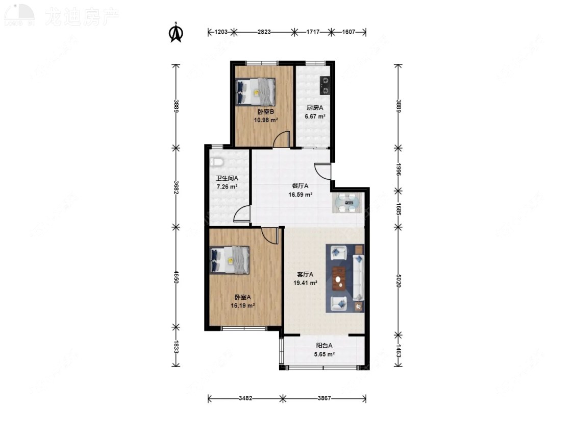 上海王桥苑在售二手房源户型图_小牛看房