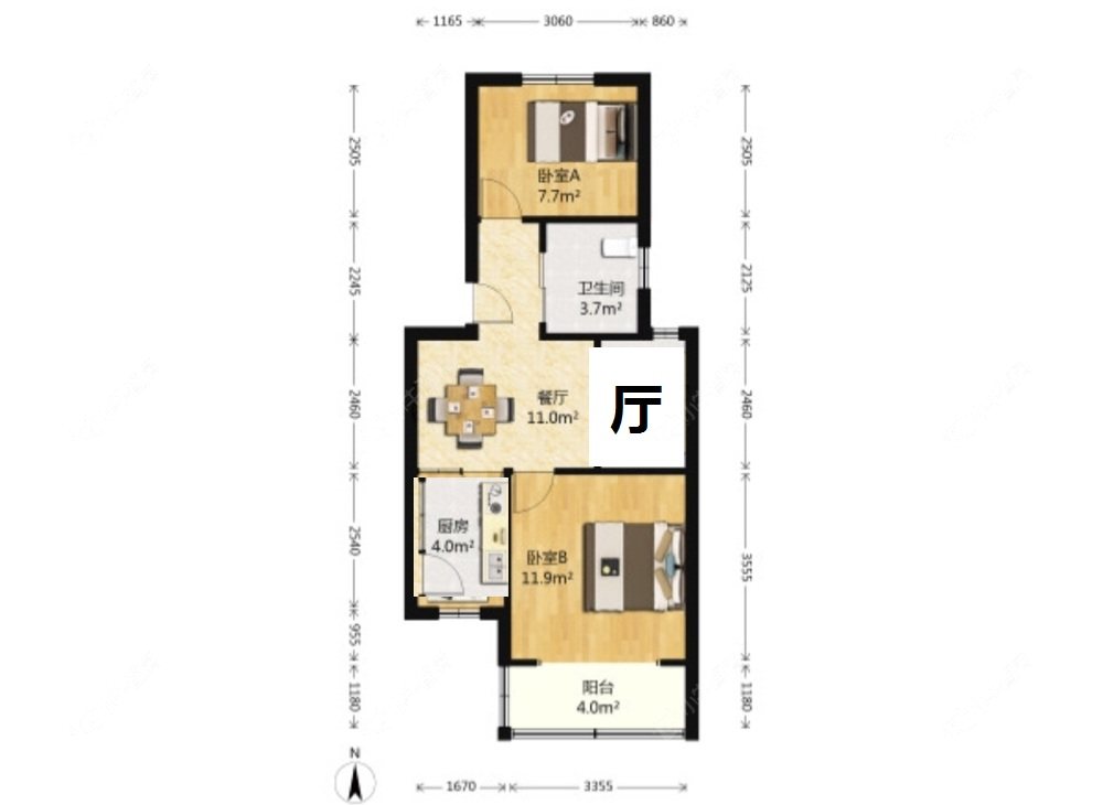 上海昌四小区在租房源户型图_小牛看房