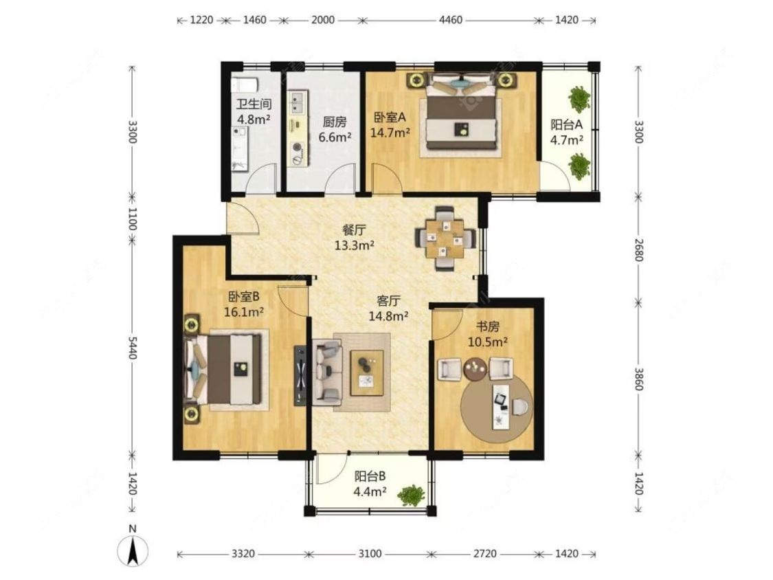 上海孙桥花苑在售二手房源户型图_小牛看房