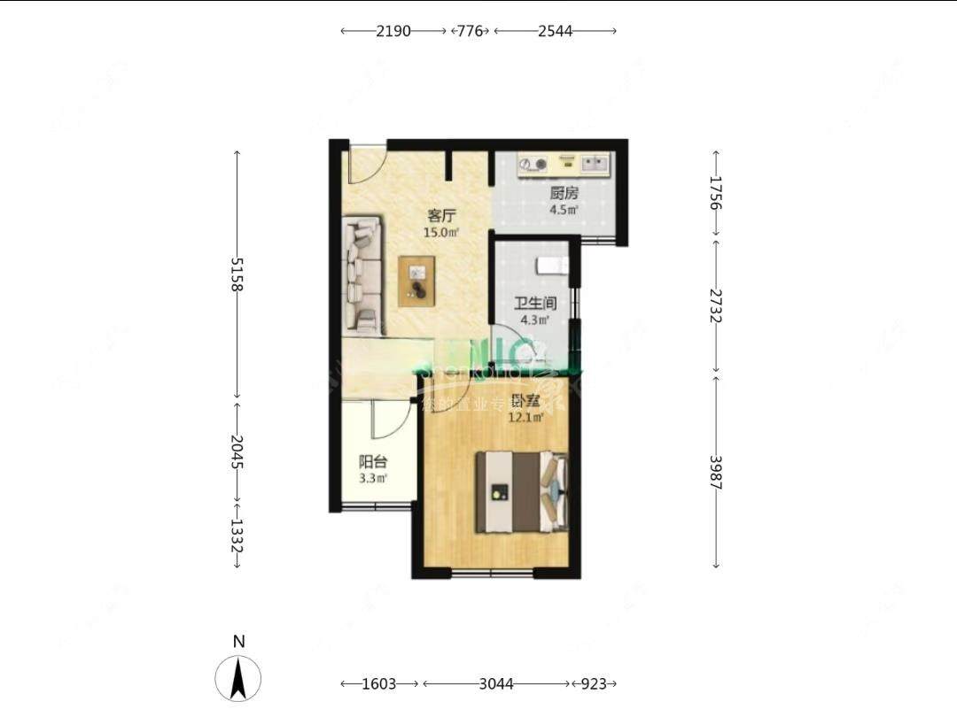 上海大华锦绣华城二街区在售二手房源户型图_小牛看房