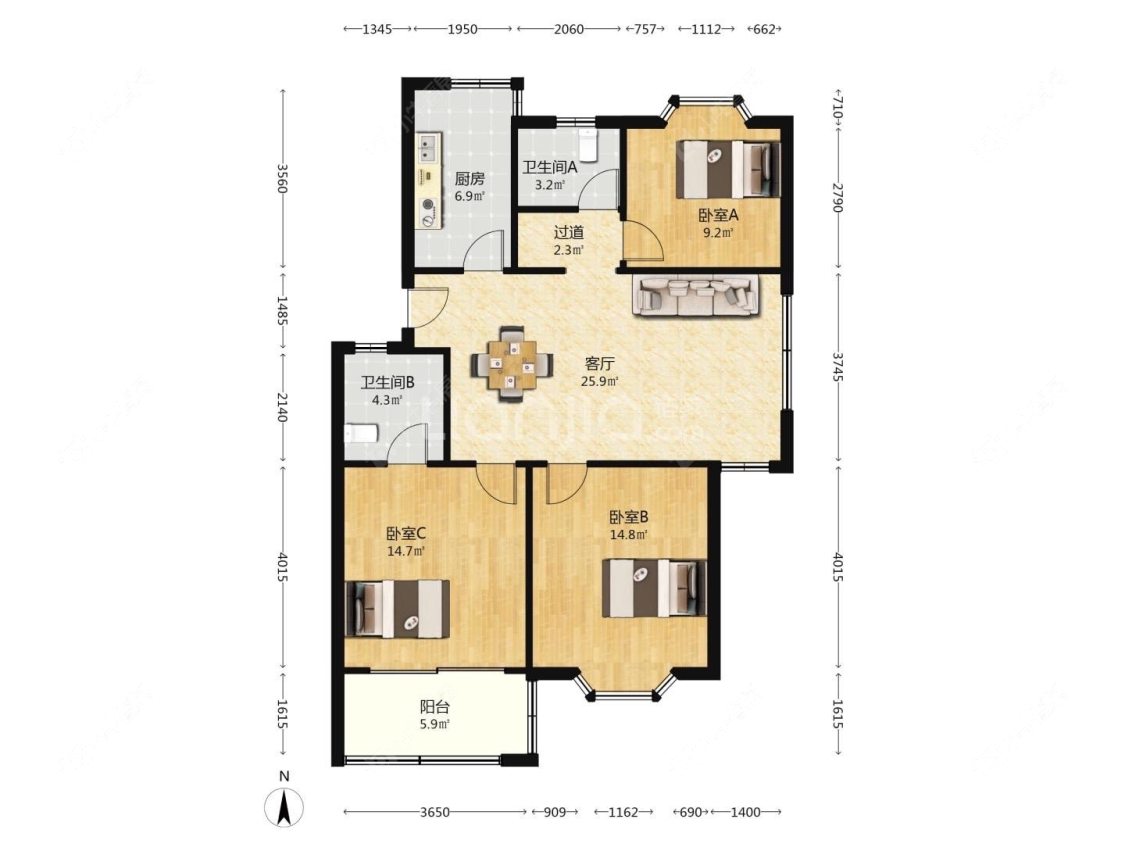 上海逸兴家园在售二手房源户型图_小牛看房
