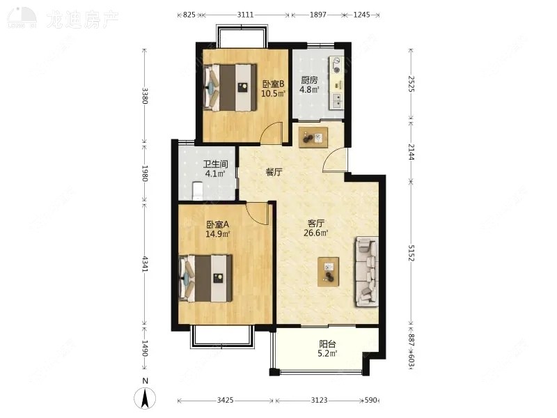 上海翔川家园北区在售二手房源户型图_小牛看房
