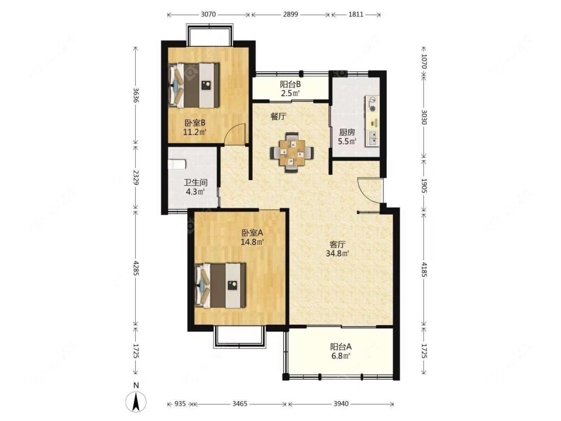 上海好日子大家园D区在售二手房源户型图_小牛看房