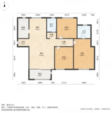 上海虹桥宝龙城一期3室2厅2卫在售二手房房源图片