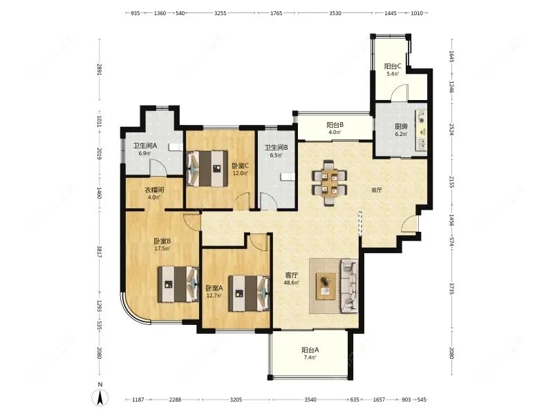 上海加州水郡在售二手房源户型图_小牛看房