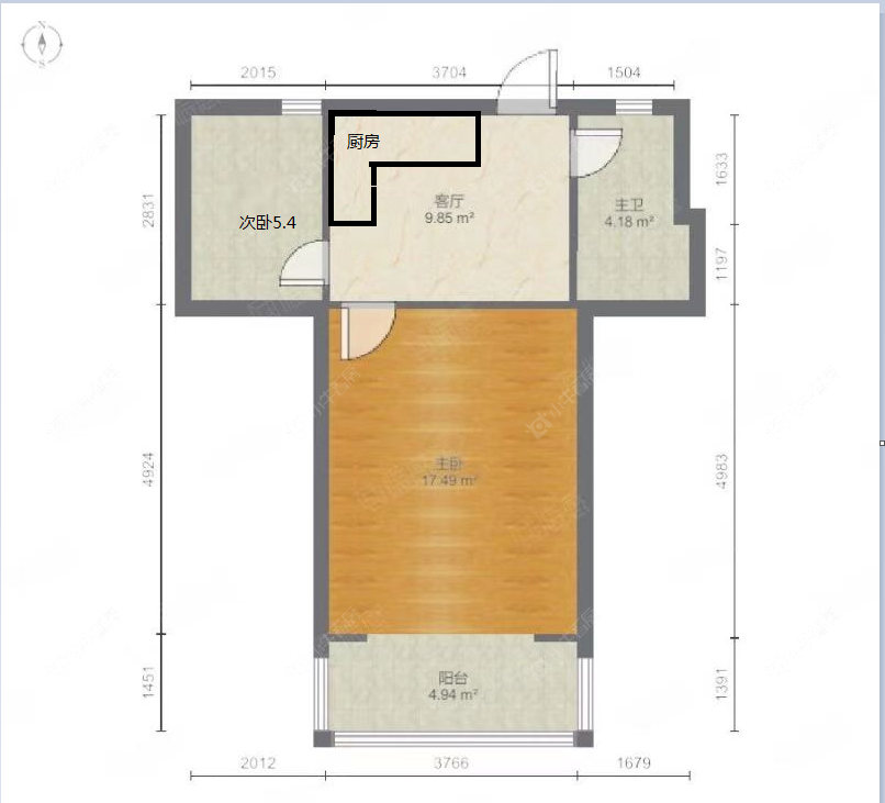 上海杨泰三村东区在售二手房源户型图_小牛看房