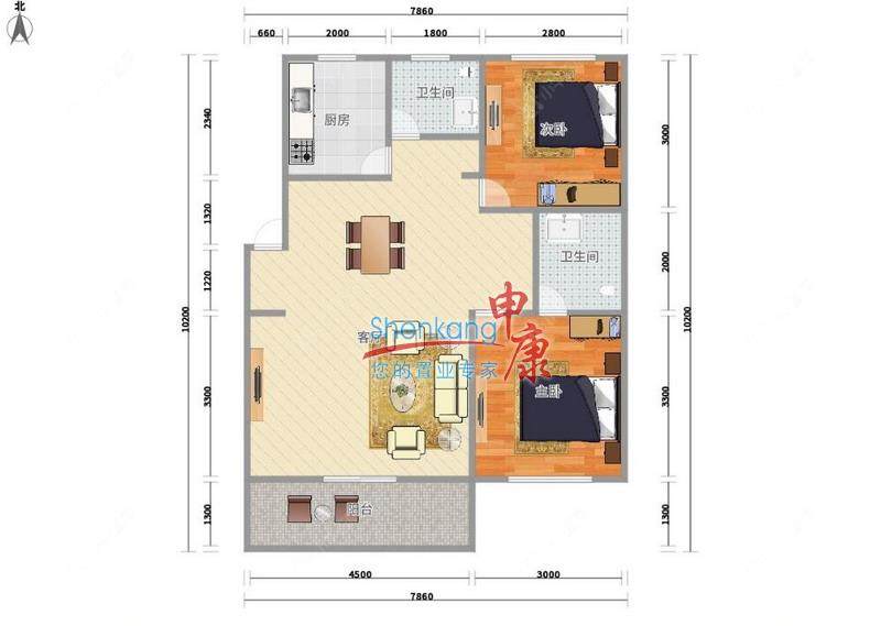 上海海东公寓在售二手房源户型图_小牛看房