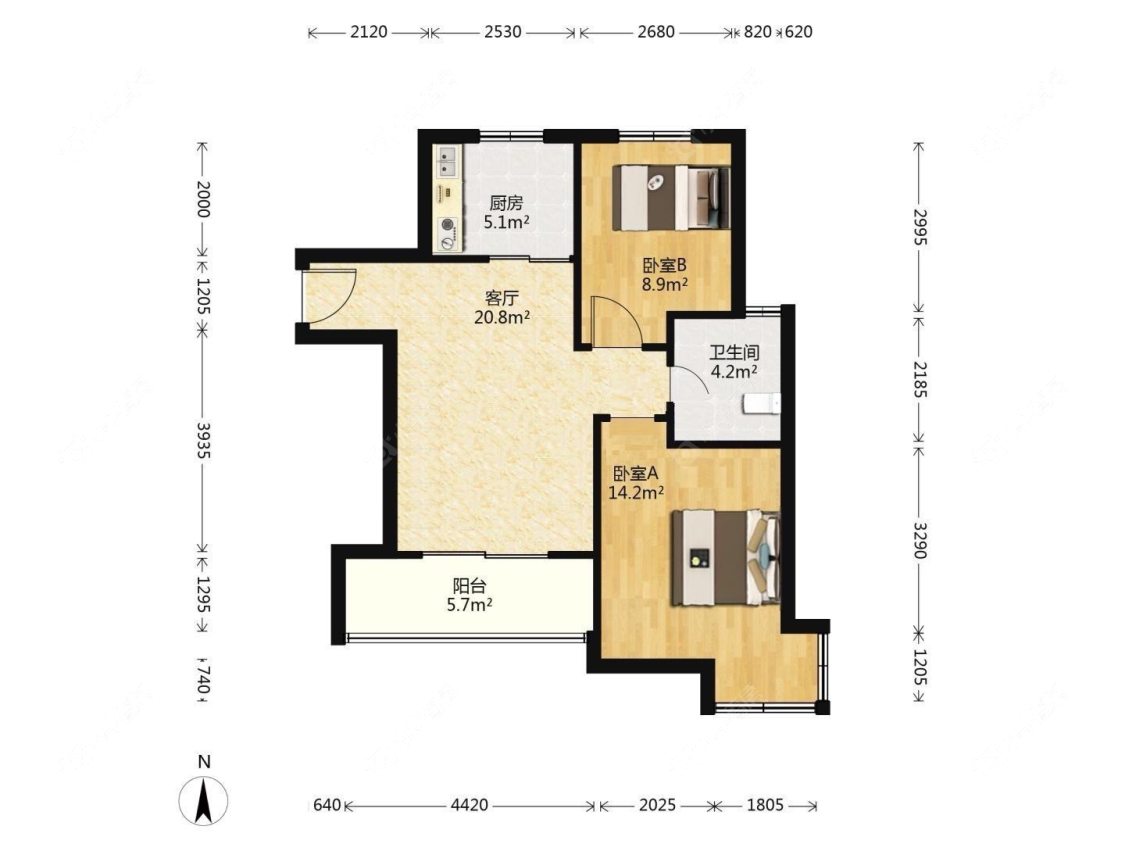 上海采菊苑在售二手房源户型图_小牛看房