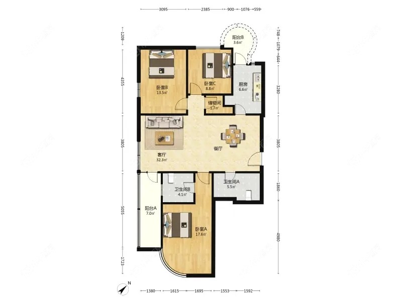 上海紫欣公寓在售二手房源户型图_小牛看房