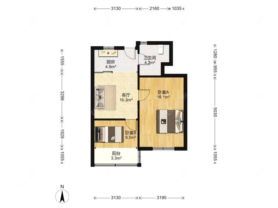 上海六里二村在售二手房源户型图_小牛看房