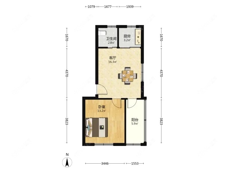 上海德川新苑在售二手房源户型图_小牛看房
