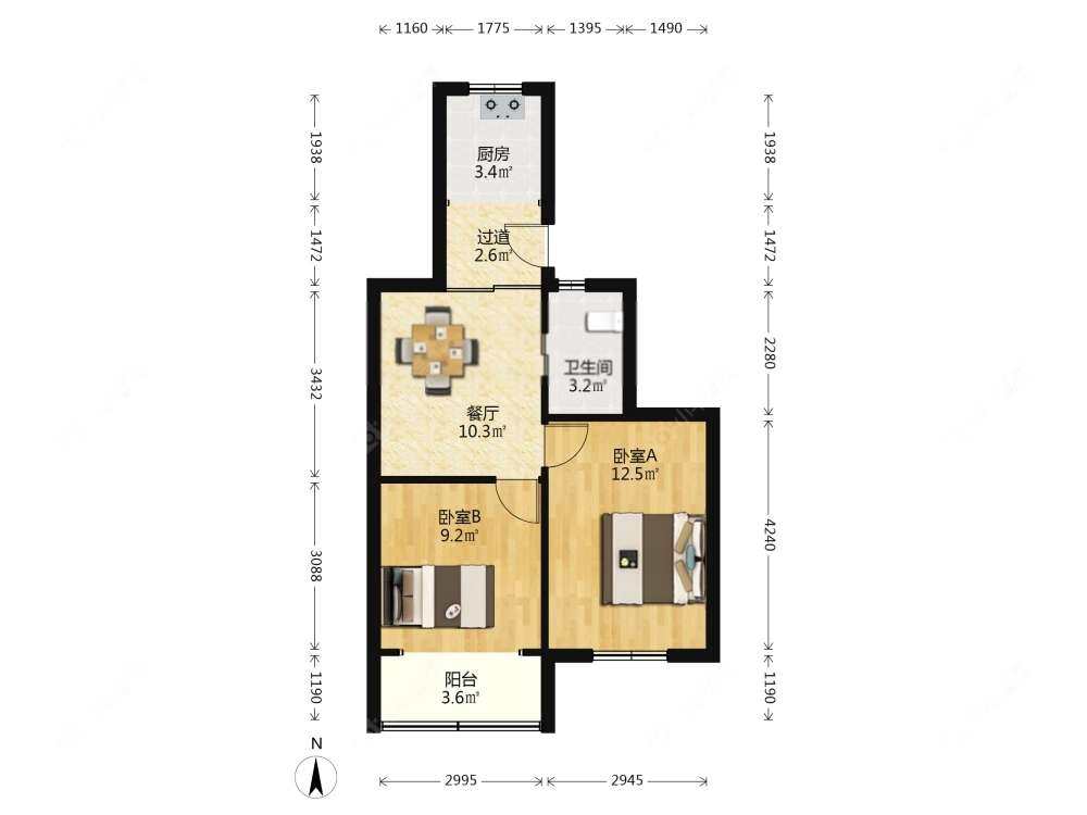 上海齐七小区在租房源户型图_小牛看房