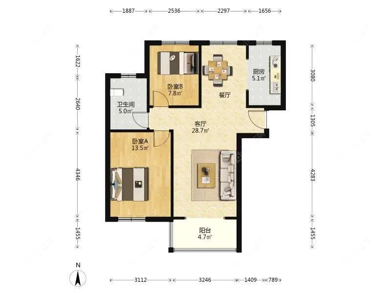 上海宝翔苑在售二手房源户型图_小牛看房