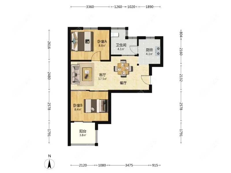 上海馨佳园十街坊在售二手房源户型图_小牛看房