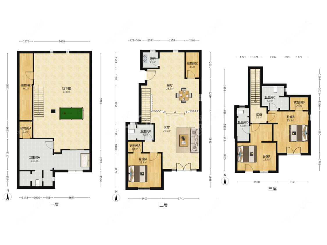 上海上置香岛原墅别墅区在售二手房源户型图_小牛看房