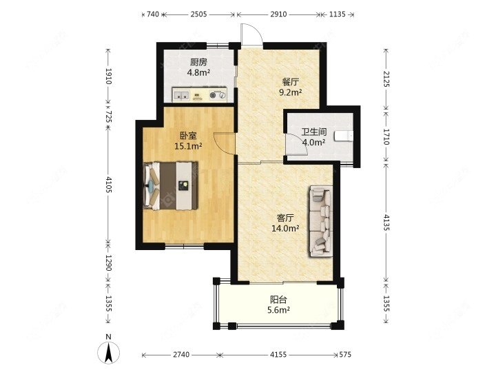 上海新江湾佳苑在售二手房源户型图_小牛看房