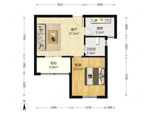上海中怡家园在售二手房源户型图_小牛看房