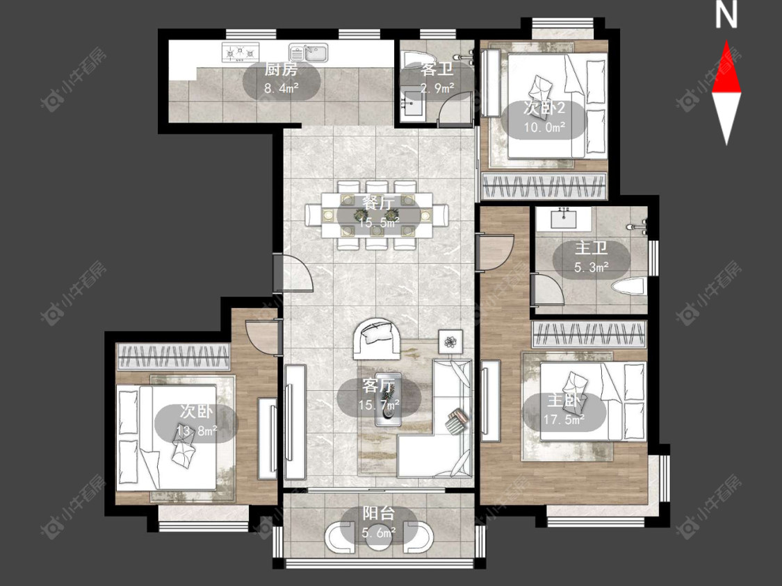 上海万科新里程在售二手房源户型图_小牛看房