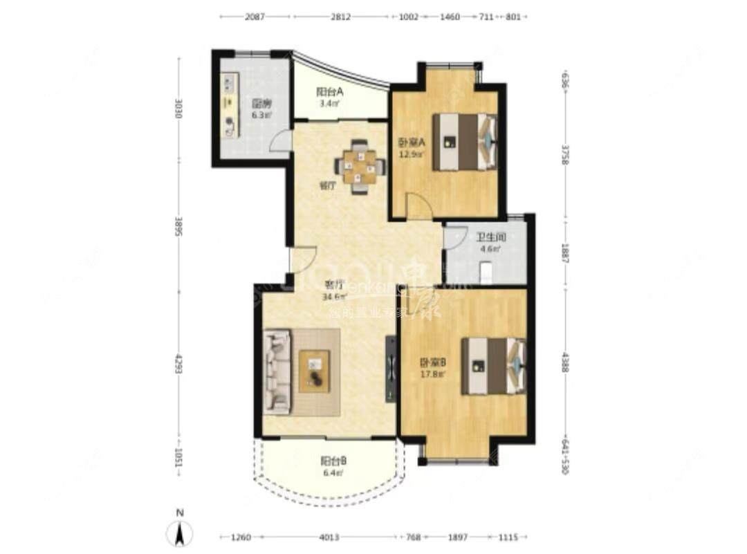 上海莲泰苑在售二手房源户型图_小牛看房