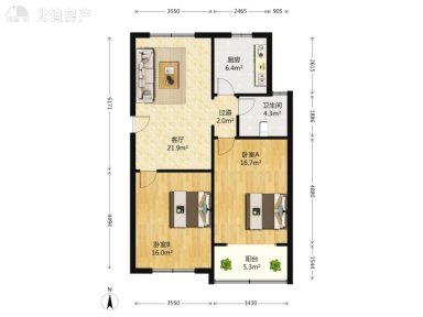 上海金厦苑2室2厅1卫在售二手房房源图片
