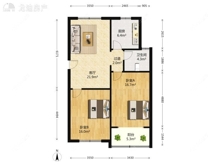 上海金厦苑在售二手房源户型图_小牛看房