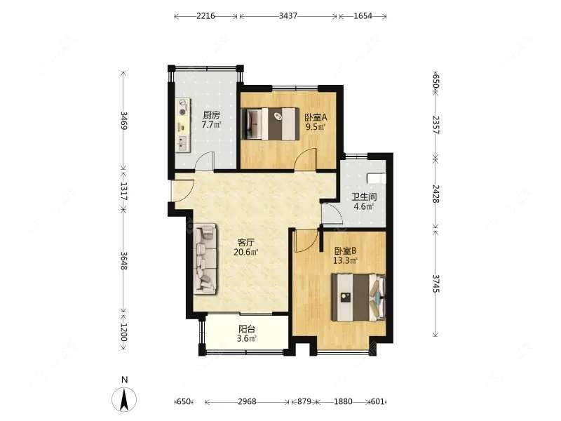 上海馨佳园一街坊在售二手房源户型图_小牛看房