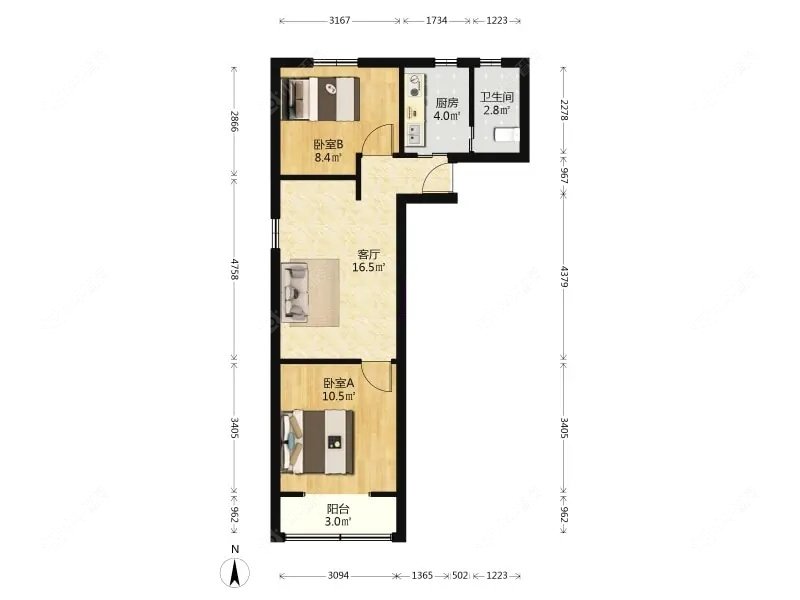 上海铁路新村(杨浦)在售二手房源户型图_小牛看房