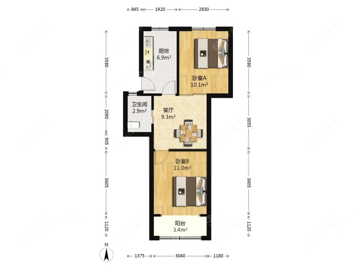 上海齐七小区在租房源户型图_小牛看房