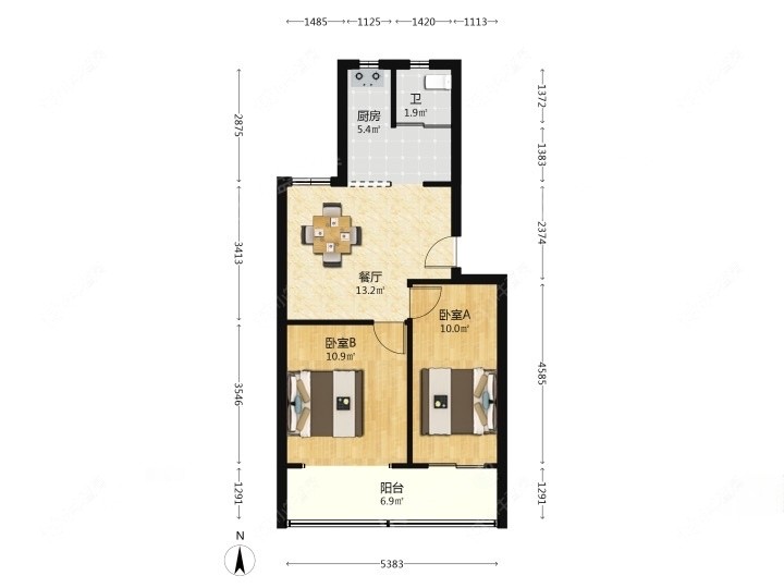 上海昌七小区在租房源户型图_小牛看房