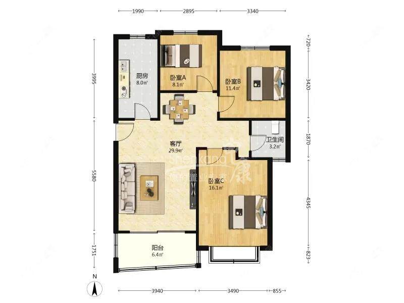 上海莲杨苑在售二手房源户型图_小牛看房