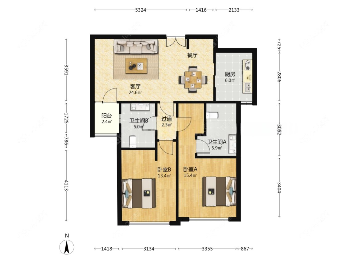 上海铭德漪景庭在售二手房源户型图_小牛看房